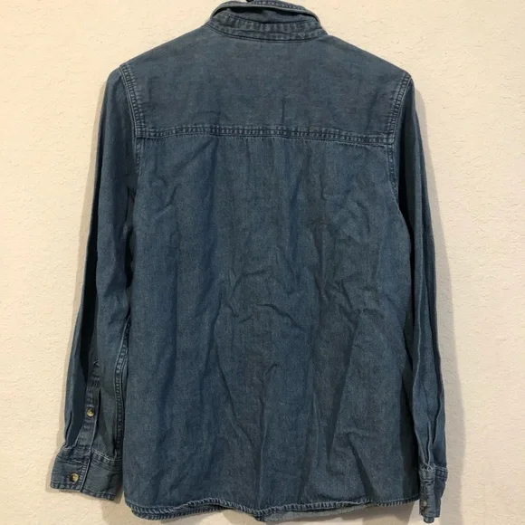 Holiday Editions Halloween Denim Button Down Shirt - Picture 6 of 6